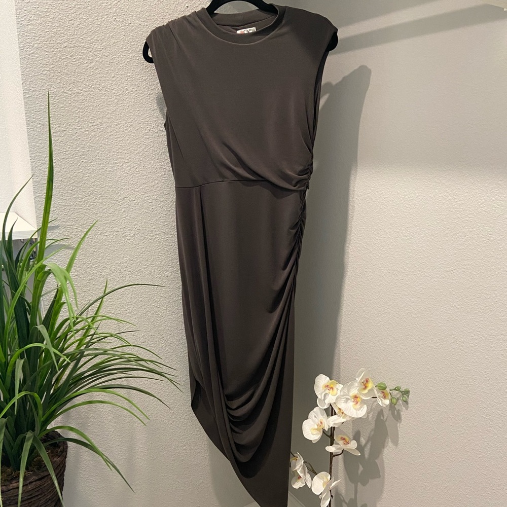 Olive Asymmetrical Dress